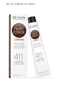Revlon Nutri Color Creme Ash Brown Shade 411 (Colour Bomb tube) 100ml
